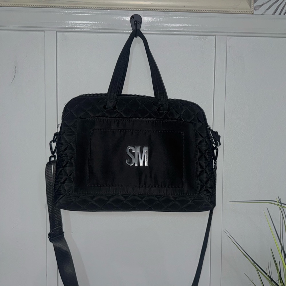 Steve Madden Black Quilted Handbag